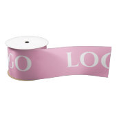 STYLISH MODERN CUSTOMIZED YOUR LOGO MINIMAL PINK SATINBAND (Spule)