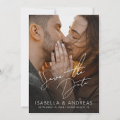 Stylish Modern Full Photo Wedding Save the Date (Vorderseite)
