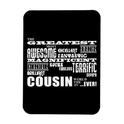 Stylish Modern & Fun Cousins Magnet (Vertikal)