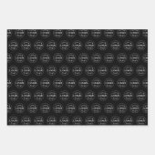 Stylish Modern Logo Pattern BRB Gift Wrap Sheets Geschenkpapier Set (Vorderseite 2)