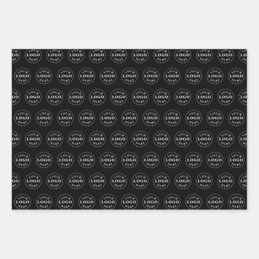 Stylish Modern Logo Pattern BRB Gift Wrap Sheets Geschenkpapier Set (Vorderseite 2)