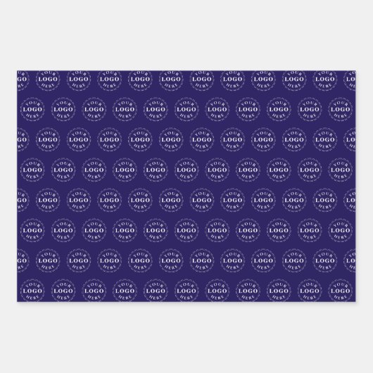 Stylish Modern Logo Pattern BRB Gift Wrap Sheets Geschenkpapier Set (Vorderseite)