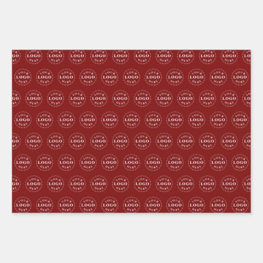 Stylish Modern Logo Pattern BRB Gift Wrap Sheets Geschenkpapier Set (Vorderseite 3)