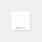 Stylish Modern Minimal White Monogram Post-it Klebezettel (Vorderseite)
