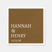 STYLISH MODERN MINIMALIST SCRIPT CUSTOM WEDDING  SERVIETTE (Vorderseite)