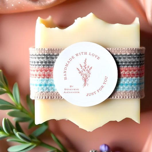 Stylish Modern Minimalist Wildflowers Bouquet Gummistempel