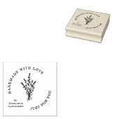 Stylish Modern Minimalist Wildflowers Bouquet Gummistempel (Stempel)