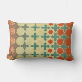 Stylish Modern Orange and Cream throw pillow Lendenkissen