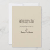 Stylish Modern Photo Wedding Save the Date (Rückseite)