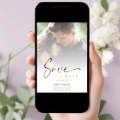 Stylish Modern Transparency Wedding 2 Photos Save The Date