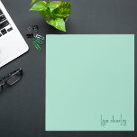 Stylish Modern Trendy Pastel & Green Elegant Notizblock<br><div class="desc">Stylish Modern Trendy Pastel & Green Elegant Notepad</div>