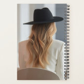 Stylish Modern Woman Entrepreneur Photo Monogram Planer (Rückseite)