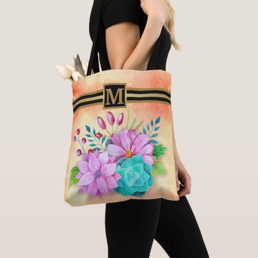 STYLISH MONOGRAM FLORAL TASCHE (Von Nahem)