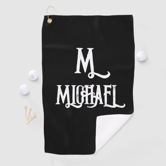 STYLISH MONOGRAM GOLF TOWEL GOLFHANDTUCH (Insitu)