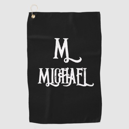 STYLISH MONOGRAM GOLF TOWEL GOLFHANDTUCH (Vorderseite)