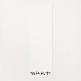 Stylish Monogram Modern Minimal White Script Art Yogamatte