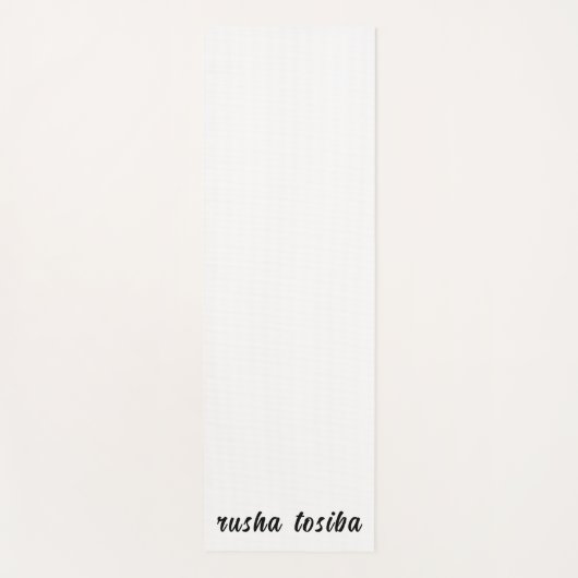 Stylish Monogram Modern Minimal White Script Art Yogamatte (Vorderseite)