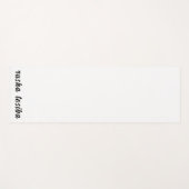 Stylish Monogram Modern Minimal White Script Art Yogamatte (Vorderseite (Horizontal))