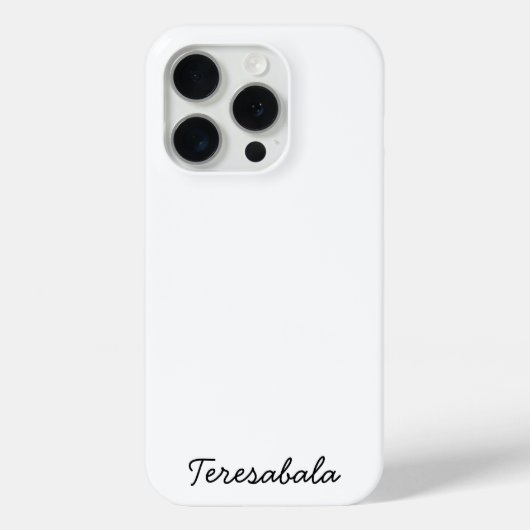 Stylish Monogram Modern Minimalist White Script Case-Mate iPhone Hülle (Rückseite)