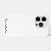 Stylish Monogram Modern Minimalist White Script Case-Mate iPhone Hülle (Rückseite (Horizontal))