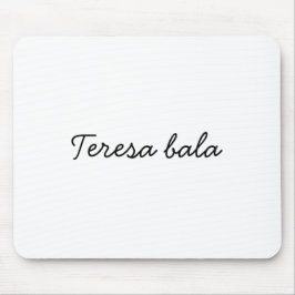 Stylish Monogram Modern Minimalist White Script Mousepad