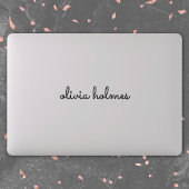 Stylish Monogram | Modern Script Laptop Sticker