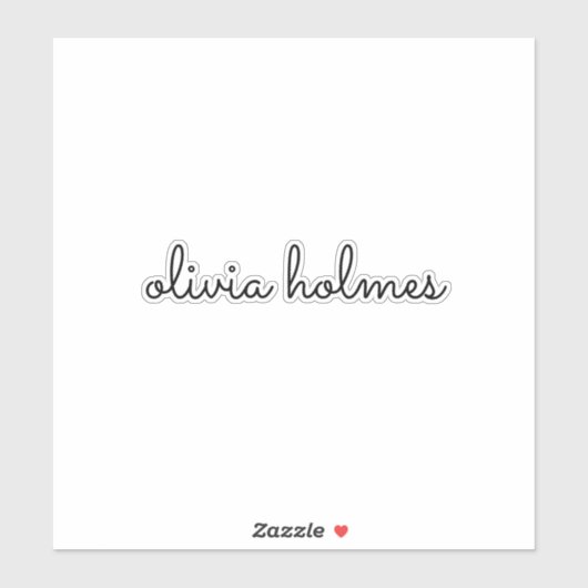 Stylish Monogram | Modern Script Laptop Sticker (Blatt)