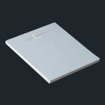 Stylish Monogrammed Name Chic Light Blue Notizblock<br><div class="desc">Stylish Monogrammed Name in Light Blue Notepad</div>
