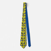 Stylish Motor Racing Fan Blue Sports Cars Yellow Krawatte (Vorderseite)