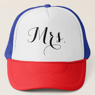 Stylish Mrs Text Hat - Bridal Trucker Cap Geschenk Truckerkappe