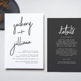 Stylish NAMES | Moderne Details zur BackWedding Einladung