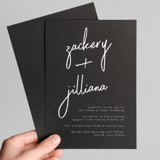 Stylish NAMES | Moderne Details zur BackWedding Einladung