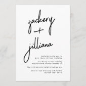 Stylish NAMES | Moderne Schwarz-Weiß-Hochzeit Einladung (Vorderseite)