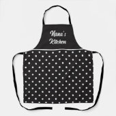 Stylish Nana Kitchen Schwarz-weiß Polka Dots Schürze (Vorderseite)