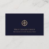 Stylish Navy Blue Accounting Firm Visitenkarte (Vorderseite)