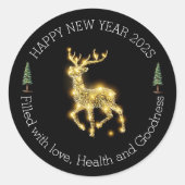 Stylish New Year Greeting Sticker (Vorderseite)