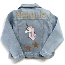 Stylish Niedlich Unicorn Kleinkind's Denim Jean Ja