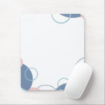 Stylish Notebook with Colorful Circles Design Mousepad<br><div class="desc">Bring joy and organization to your day with this modern notebook. The cover features a light blue background decorated with overlapping circles in vibrant shades of blue, pink, and teal, accented by an elegant ribbon banner in the center. Inside, lined pages provide the perfect space for jotting down notes, ideas,...</div>