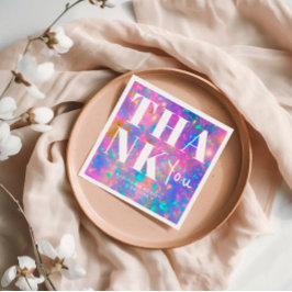 Stylish Opal Stone Bold Vielen Dank für Ihre Hochz Serviette