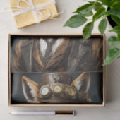 Stylish Orange Steampunk Fox Seidenpapier (Geschenk)