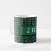 Stylish Oxford Tweed Monogram Kaffeetasse (Vorderseite Links)