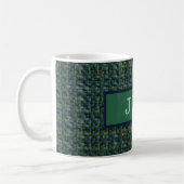 Stylish Oxford Tweed Monogram Kaffeetasse (Links)