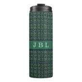 Stylish Oxford Tweed Monogram Thermosbecher (Vorderseite)