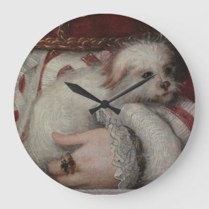 Stylish painting kitchen or studio Dog Wall Clock Große Wanduhr