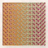 Stylish Pale Orange and Pink Coaster Glasuntersetzer (Vorderseite)