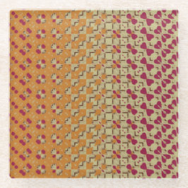 Stylish Pale Orange and Pink Coaster Glasuntersetzer