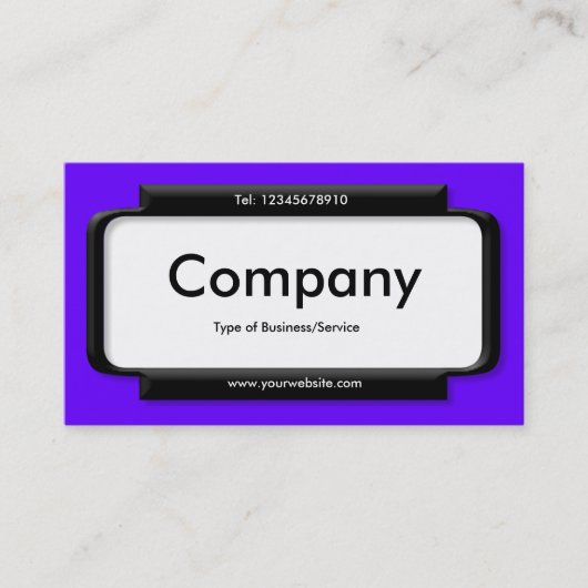 Stylish Panel - Indigo Blue (6600FF) Visitenkarte (Vorderseite)