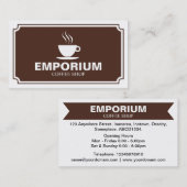 Stylish panel - Kaffee 4C2A1E (eggshell) Visitenkarte (Vorne/Hinten)