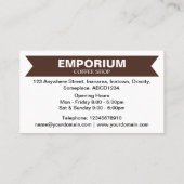 Stylish panel - Kaffee 4C2A1E (eggshell) Visitenkarte (Rückseite)