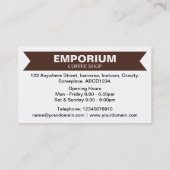 Stylish panel - Kaffee 4C2A1E (eggshell) Visitenkarte (Rückseite)